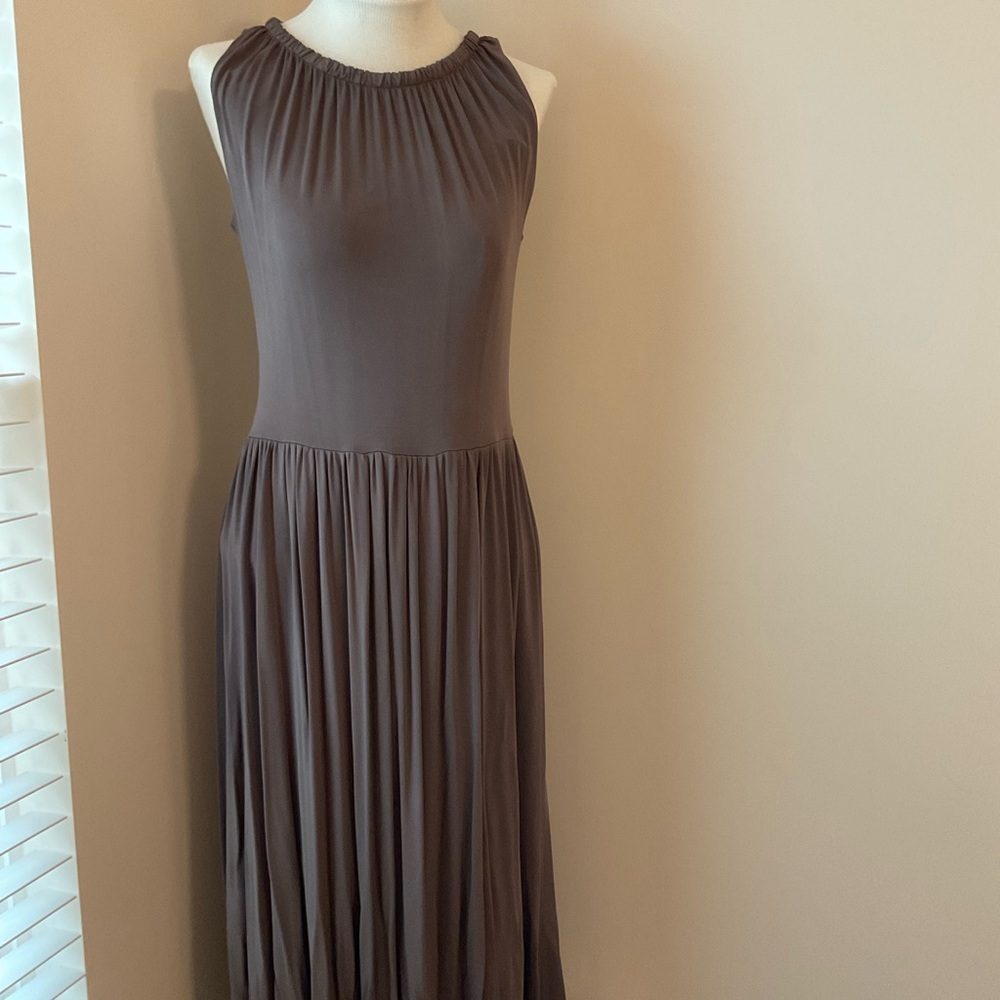 Boden Sleeveless Maxi Dress in Rich Brown
